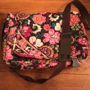 Vera Bradly floral messenger bag